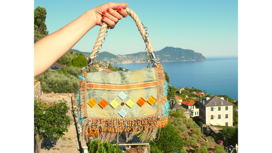 Borsa pochette lavorata a crochet - Crocheted pochette bag