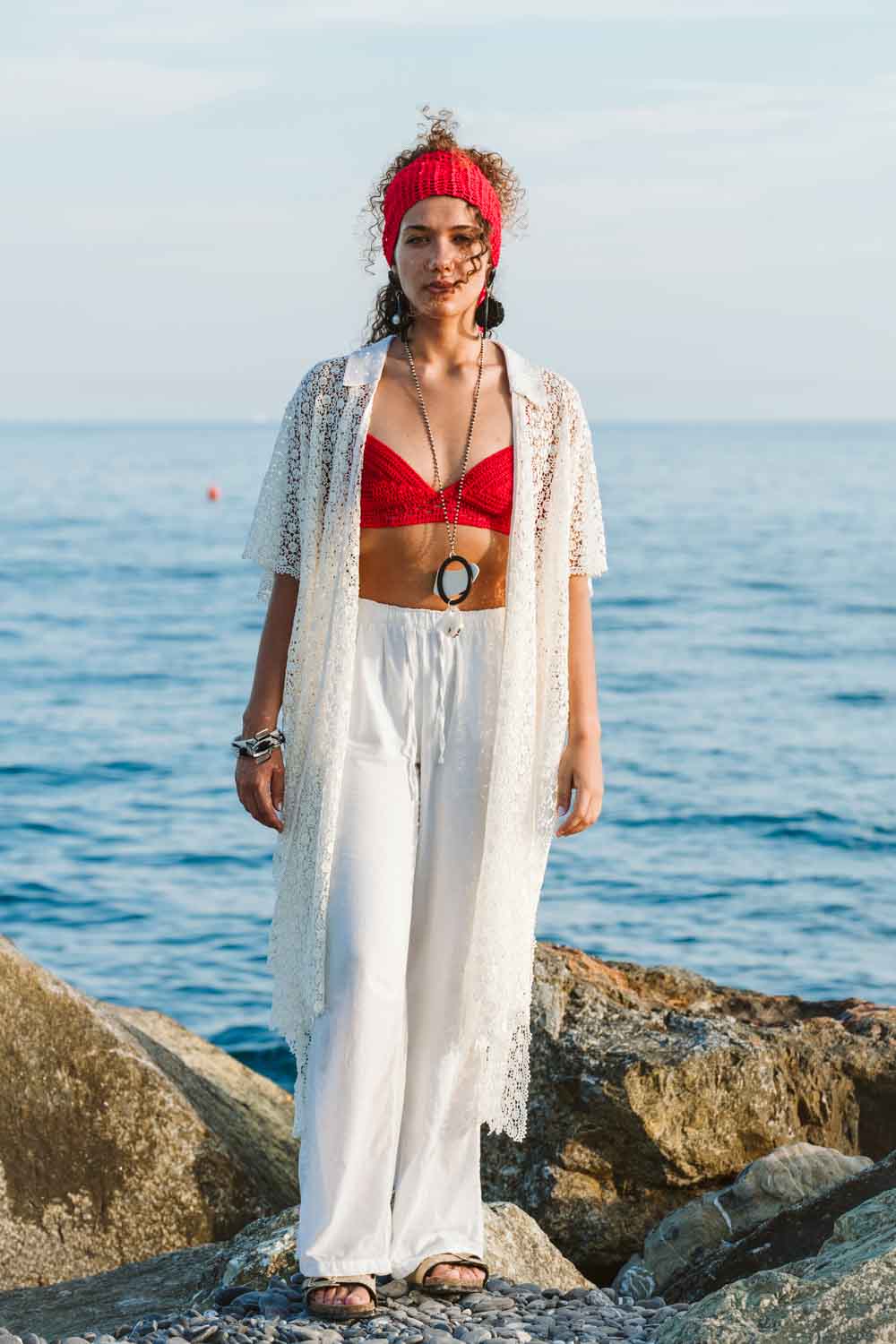 Kimono bianco in pizzo - White lace kimono