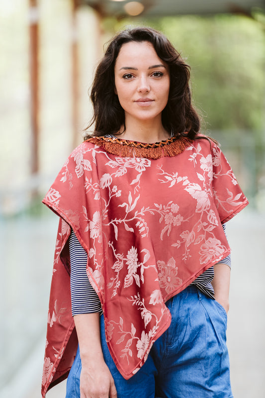 Poncho in tessuto da arredamento - Furnishing fabric poncho