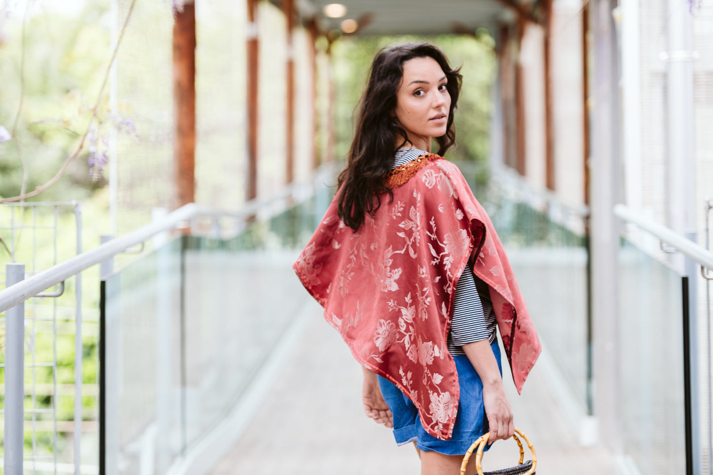 Poncho in tessuto da arredamento - Furnishing fabric poncho