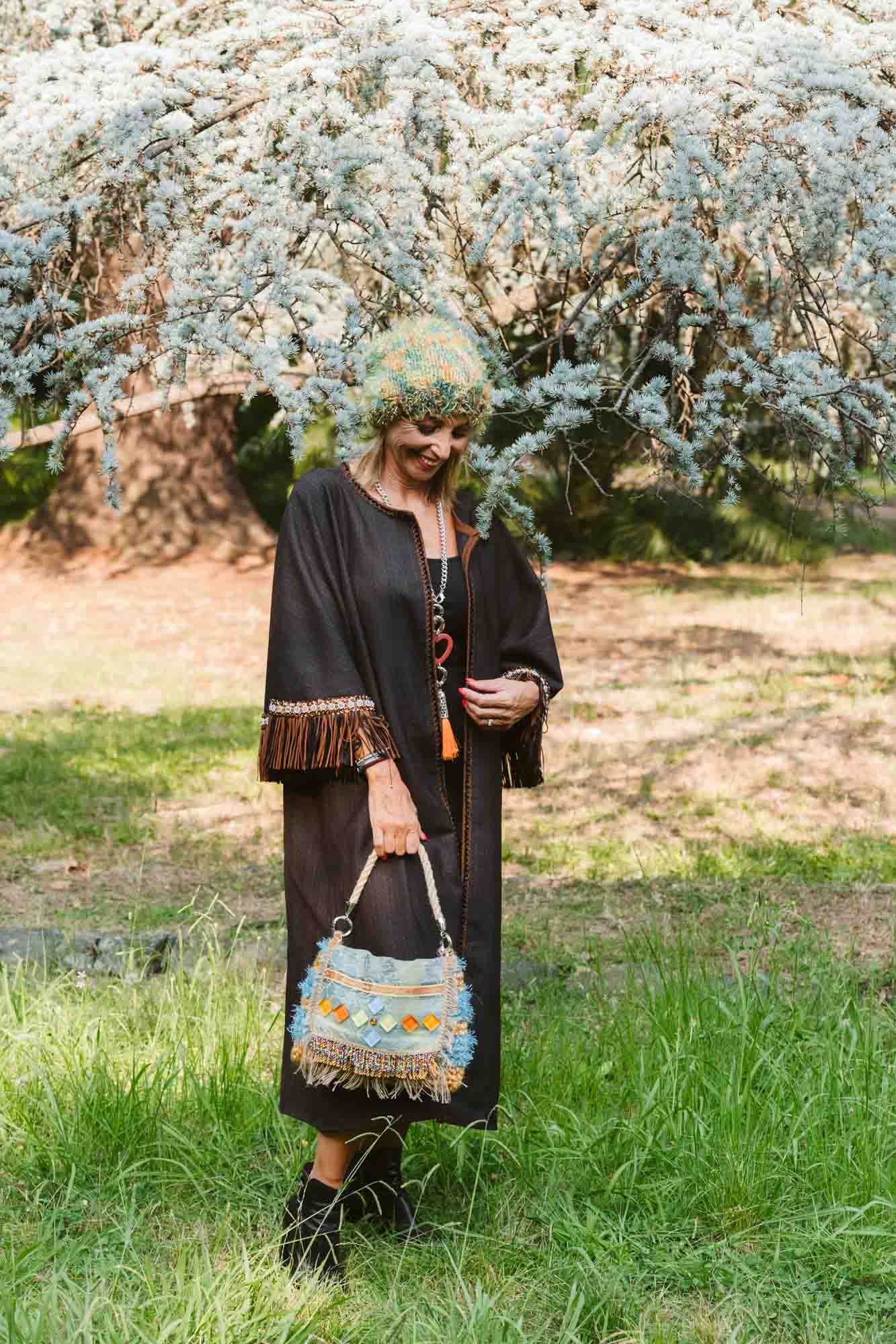 Borsa pochette lavorata a crochet - Crocheted pochette bag