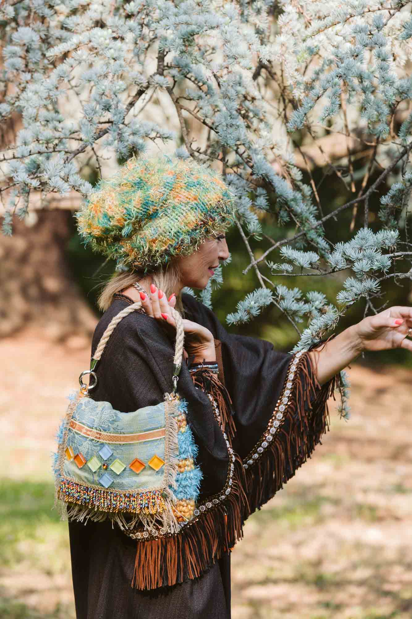 Borsa pochette lavorata a crochet - Crocheted pochette bag