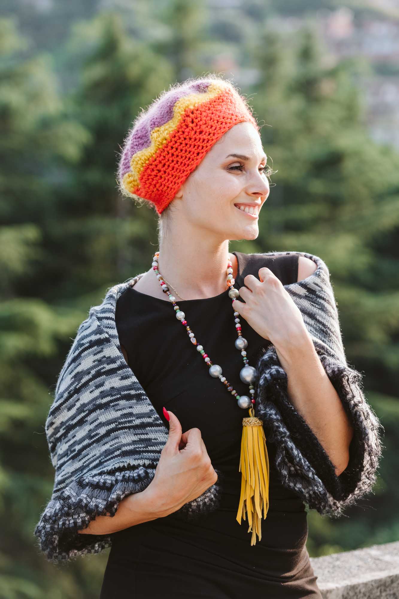 Scialle coprispalle in lana merinos - Merinos wool shawl