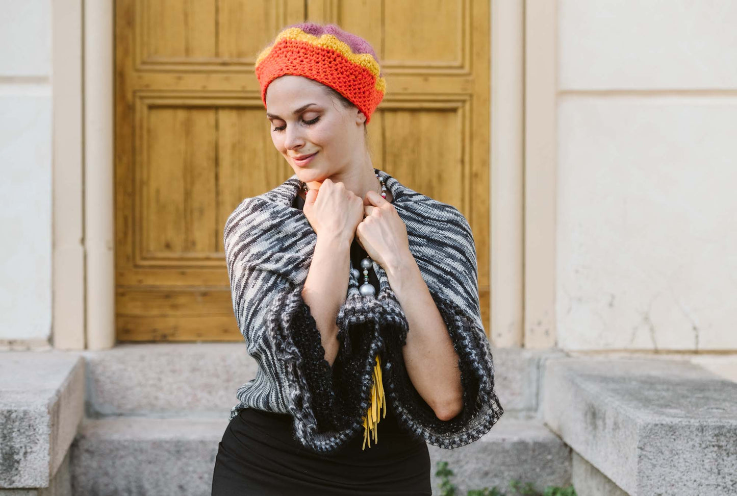 Scialle coprispalle in lana merinos - Merinos wool shawl